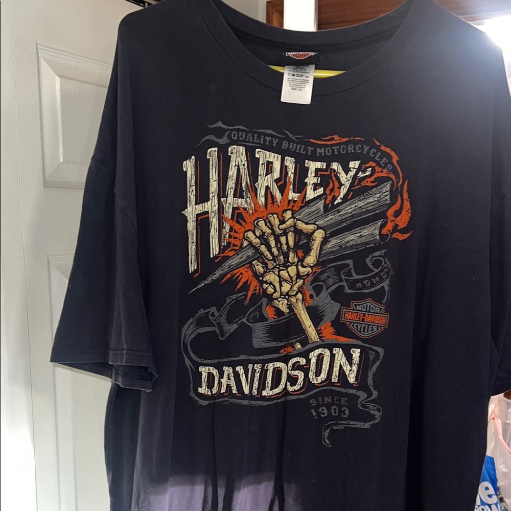 Harley-Davidson Black and Orange Graphic Tee